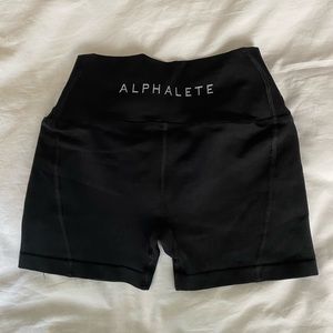 Alphalete revival black biker shorts Small